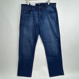 New Chaps Mens Slim Straight Dark Wash Denim Jeans 34x30 CMCHB004-NWW Blue